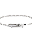 Sterling Silver Box Chain Bracelet with Handmade Toggle Closure - Peridot Fine Jewelry - Sarah Macfadden