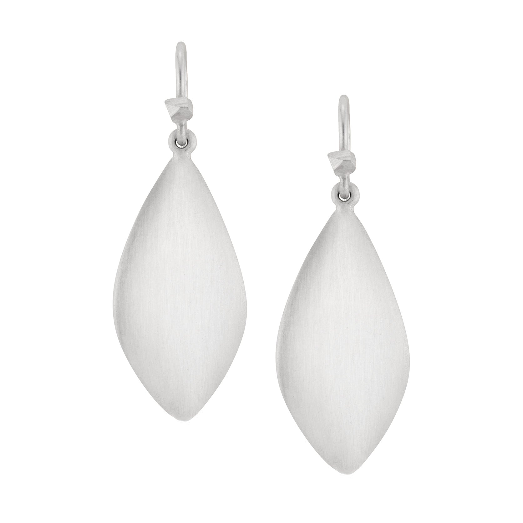 Sterling Silver Flattened Kite-Shaped "Canan" Drop Earrings - Peridot Fine Jewelry - dan-yell