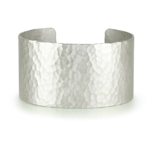 Annie Fensterstock Sterling Silver Hammered Cuff Bracelet