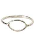Sarah Macfadden Sterling Silver Ring with Center Oval Cut Out