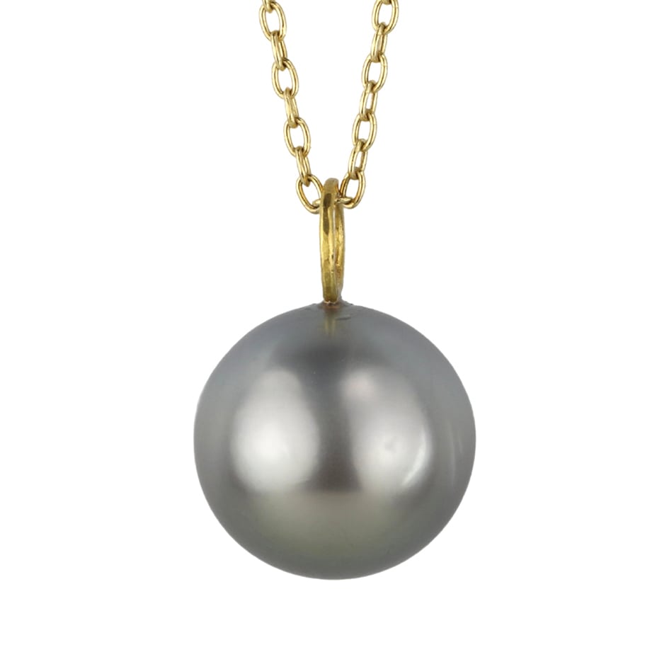 Rosanne Pugliese Tahitian Grey Round Pearl Charm