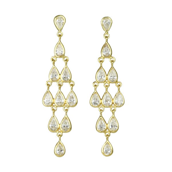 Kothari Teardrop Diamond "Kite" Earrings