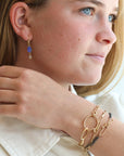 "Victoria" Gold Heavy Oval Link Bracelet with Alternate Links - Peridot Fine Jewelry - Sarah Macfadden
