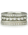 White Gold and Pave Diamond "Stardust" Ring