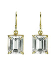 Rosanne Pugliese White Topaz Emerald Cut Earrings