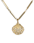 10K & Diamond Seashell Pendant - Peridot Fine Jewelry - Zahava