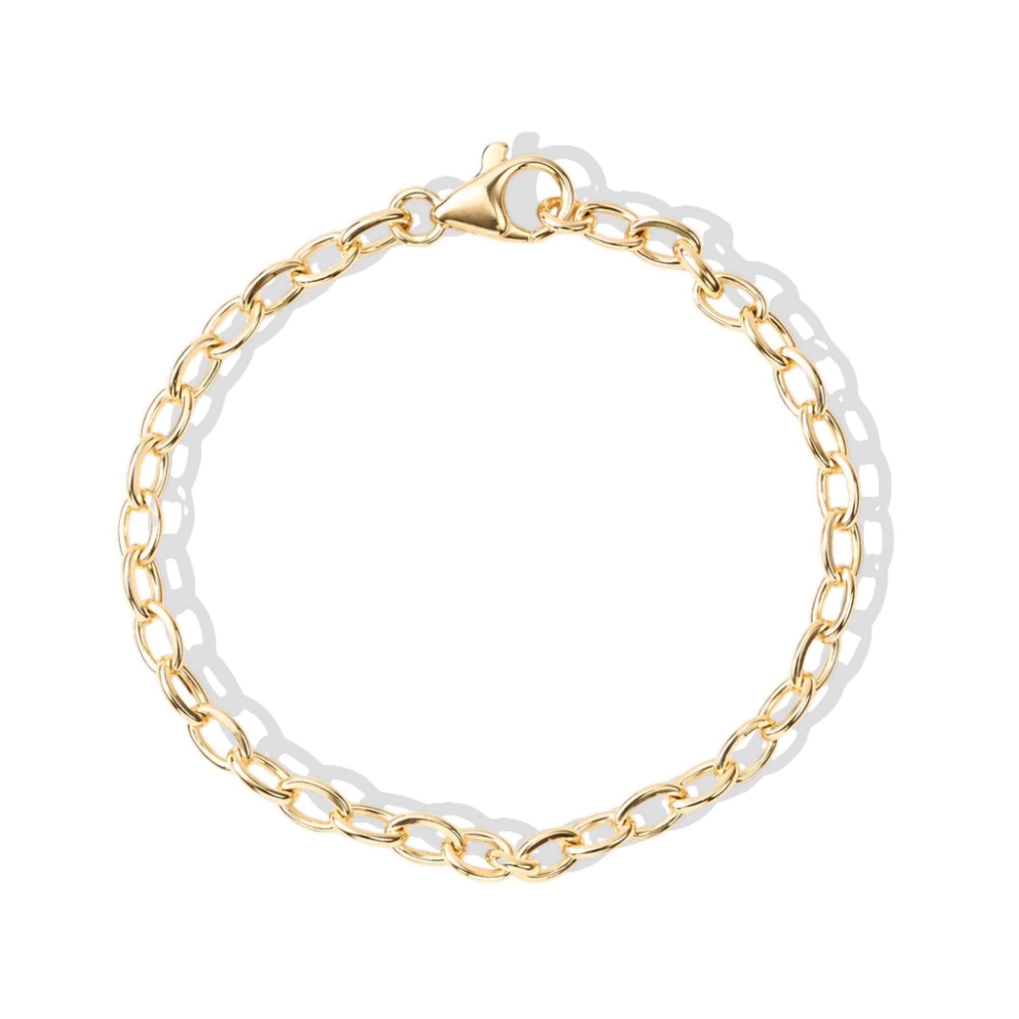 10K "Flora" Oval Link Bracelet - Peridot Fine Jewelry - Zahava