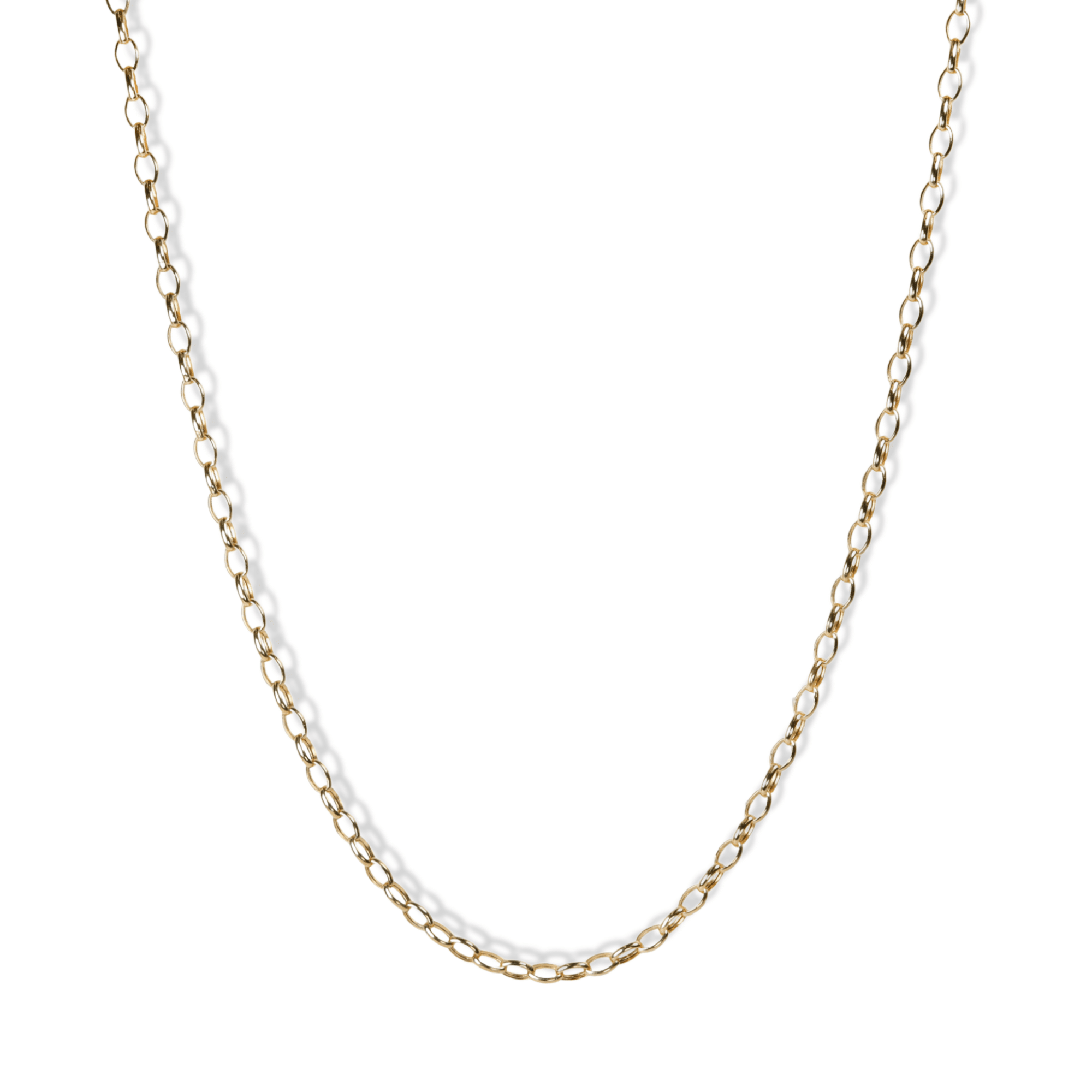 10K "Flora" Oval Link Necklace in 16" - Peridot Fine Jewelry - Zahava