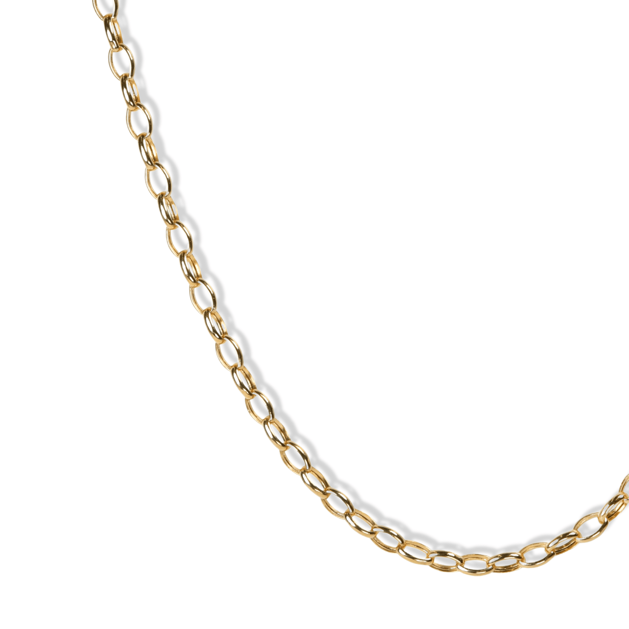 10K "Flora" Oval Link Necklace in 16" - Peridot Fine Jewelry - Zahava