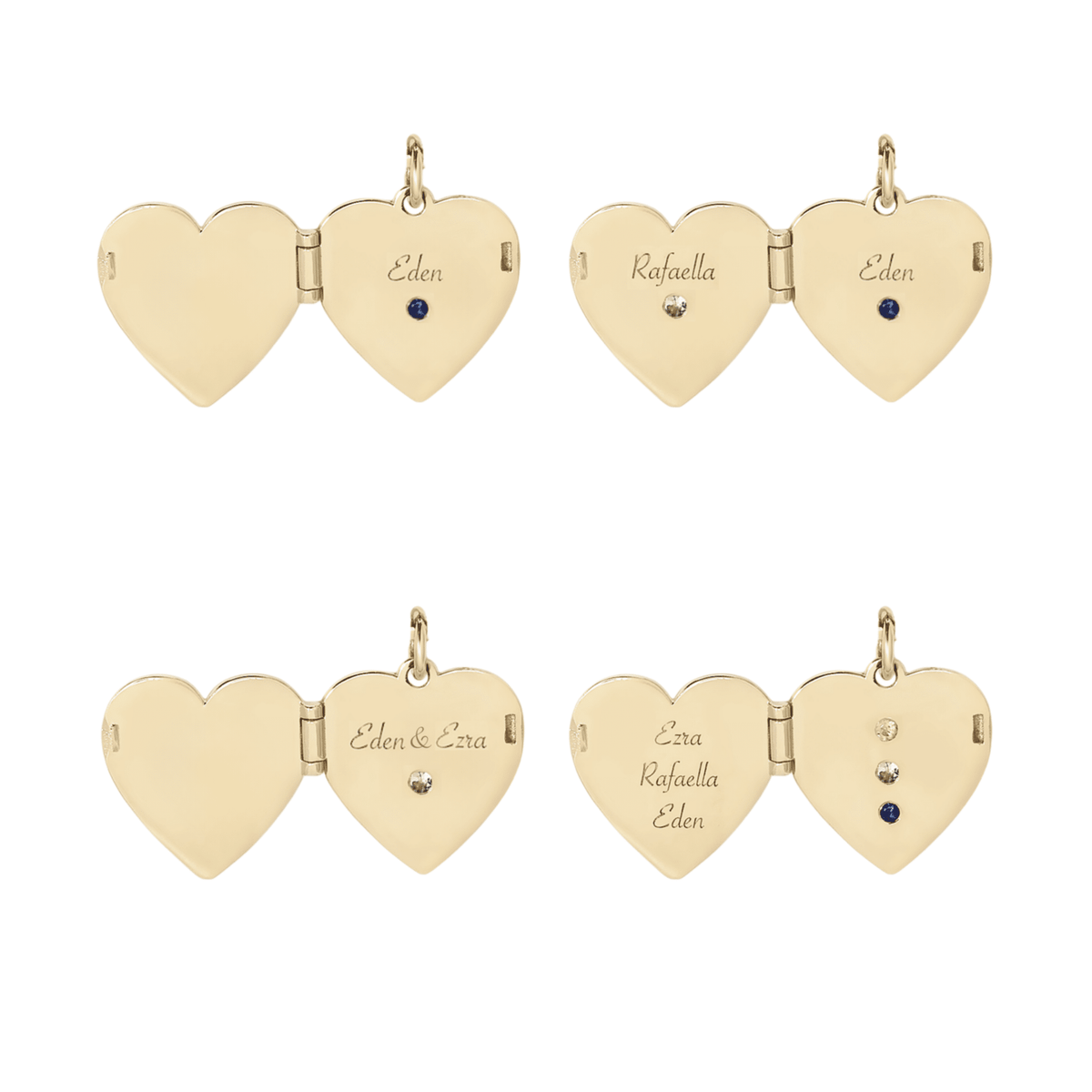 10K Gold Customizable "Lilou" Heart Shaped Locket - Peridot Fine Jewelry - Zahava