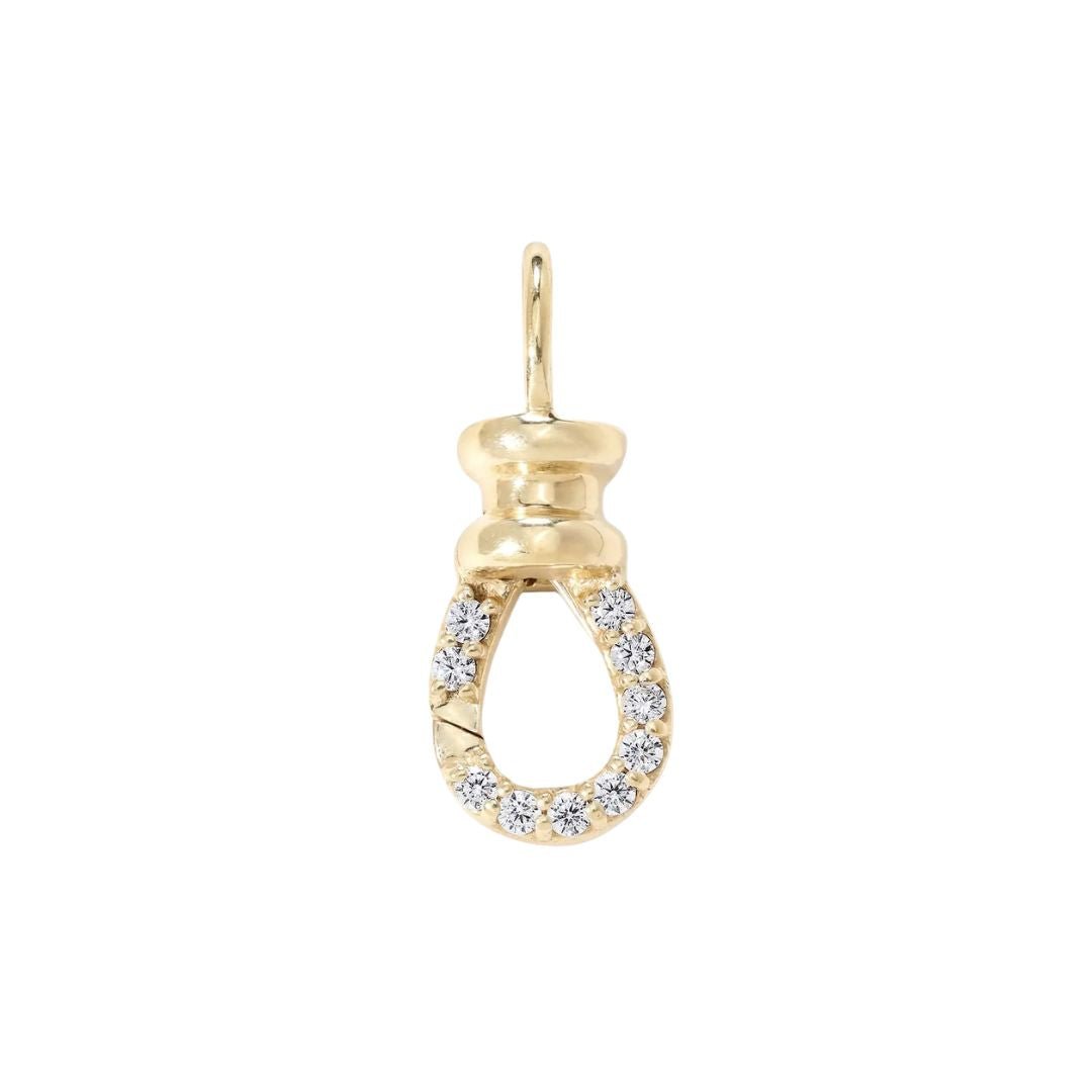 10K Gold Swivel with Pave Diamonds - Peridot Fine Jewelry - Zahava