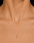 10K Tiny Marquise Aquamarine Talisman Charm - Peridot Fine Jewelry - Zahava