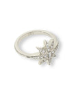 10K White Gold "North Star" Pave Diamond Ring - Peridot Fine Jewelry - Zahava