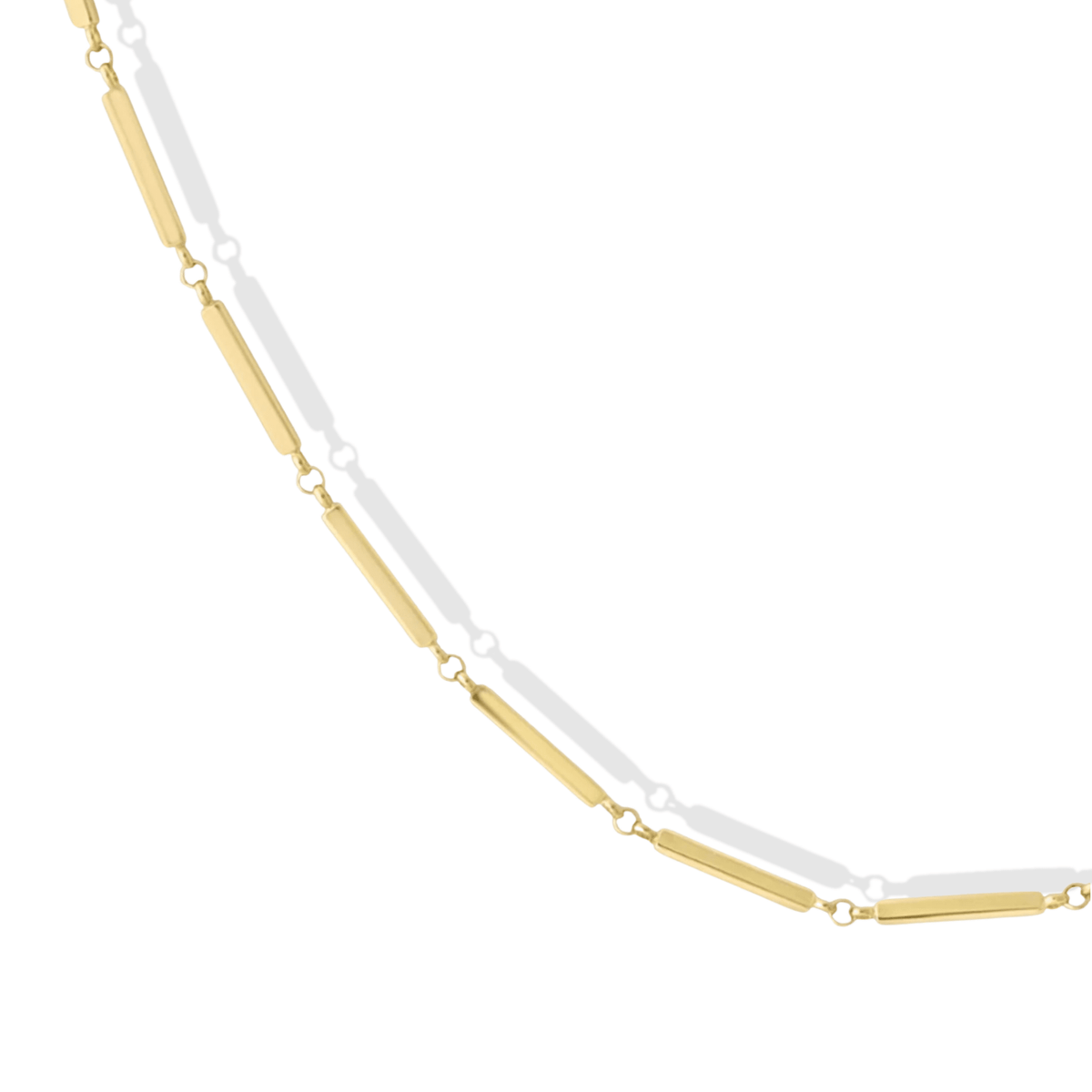 10K "Zosia" Bar Chain Necklace in 15" - Peridot Fine Jewelry - Zahava
