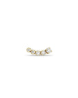 14 Karat Gold Curved Prong-Set Diamond Earring (0.06tcw). Ea... - Peridot Fine Jewelry - Zoe Chicco