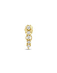 14K & 5 Diamond "Tennis Style" Earring with Drop Chain to Back - Peridot Fine Jewelry - Zoe Chicco