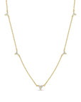 14K & 5 Prong-Set Graduated Diamond Trio Station Necklace - Peridot Fine Jewelry - Zoe Chicco
