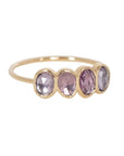 14K Bezel - Set Multi Spinel Ring - Peridot Fine Jewelry - Celine Daoust