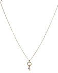 14K Double Open Circle Drop Necklace with Diamond Briolette Bead & Diamond Nugget - Peridot Fine Jewelry - Sarah Macfadden