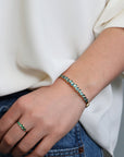 14K & Five Bezel - Set Inverted Emerald Ring - Peridot Fine Jewelry - Celine Daoust
