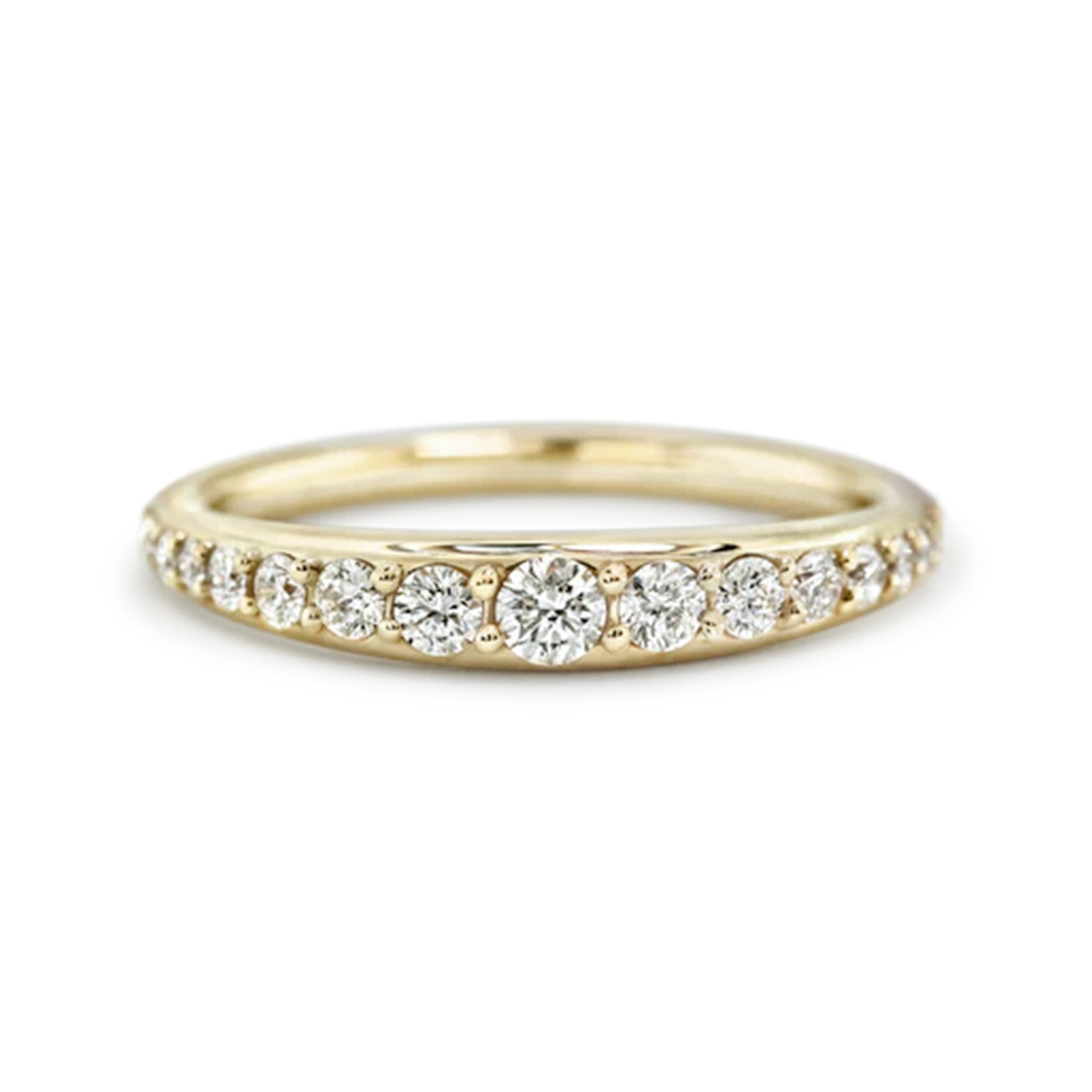 14K Gold &quot;Bali&quot; Graduated Diamond Ring - Peridot Fine Jewelry - ILA - jewelry and settings