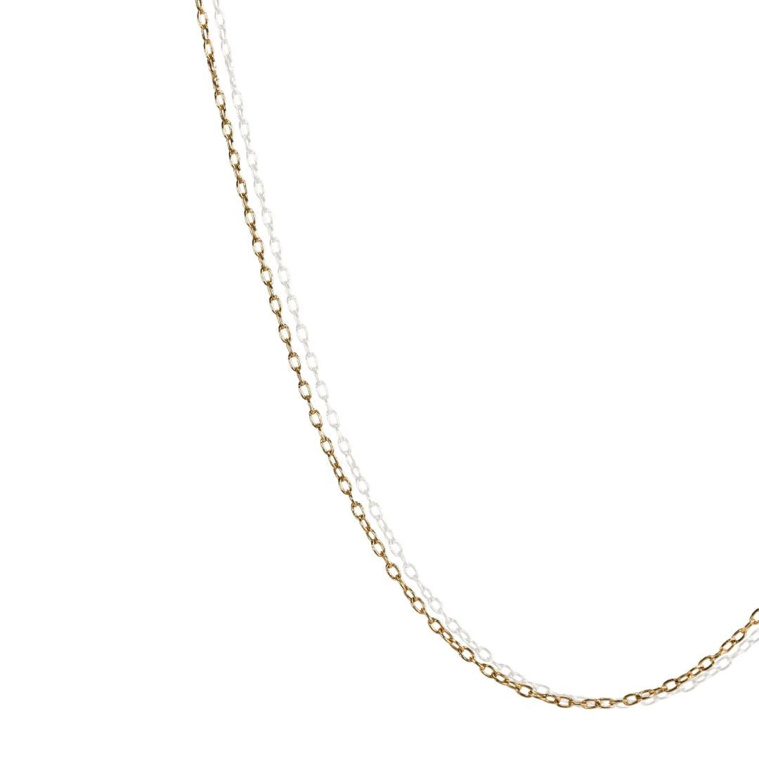 14K Gold Fine Cable Chain with Lobster Clasp - 21.5" - Peridot Fine Jewelry - Rosanne Pugliese