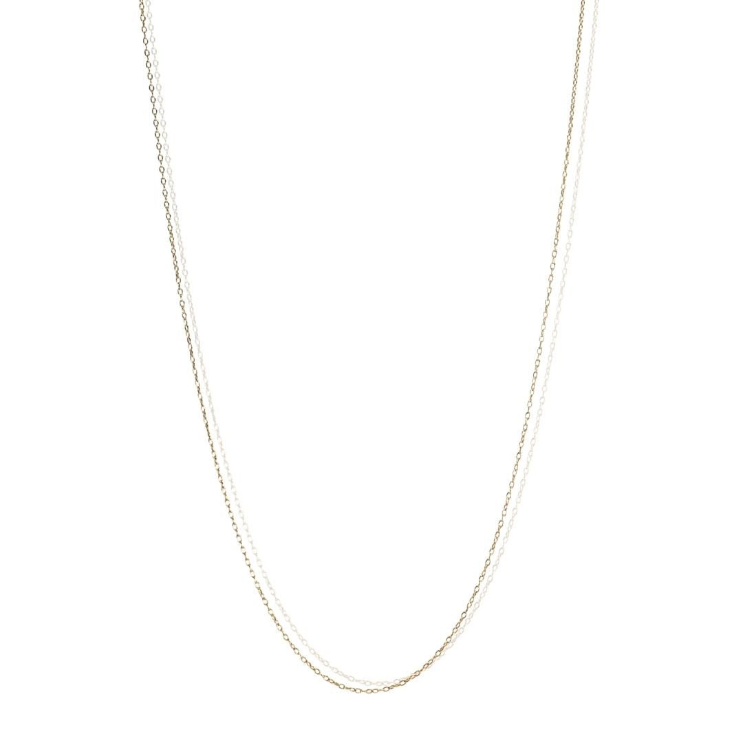 14K Gold Fine Cable Chain with Lobster Clasp - 21.5" - Peridot Fine Jewelry - Rosanne Pugliese