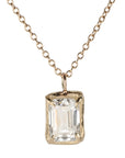 14K Gold & Lab Grown Emerald Cut Diamond "Branch" Necklace - Peridot Fine Jewelry - Robin Haley