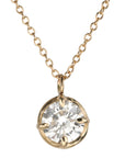 14K Gold & Lab Grown Round Brilliant Cut Diamond "Branch" Necklace - Peridot Fine Jewelry - Robin Haley