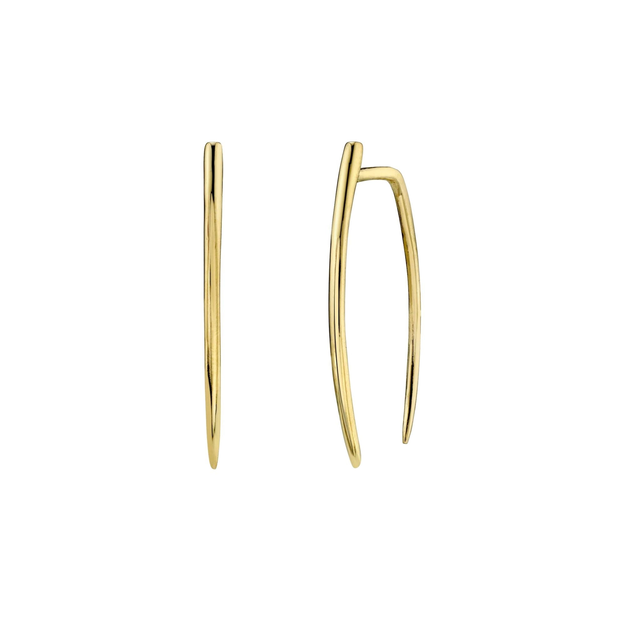 14K Gold Large &quot;Infinite Tusk&quot; Earrings - Peridot Fine Jewelry - Gabriela Artigas