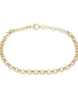 14K Gold Large Rolo Chain Bracelet - Peridot Fine Jewelry - Zoe Chicco
