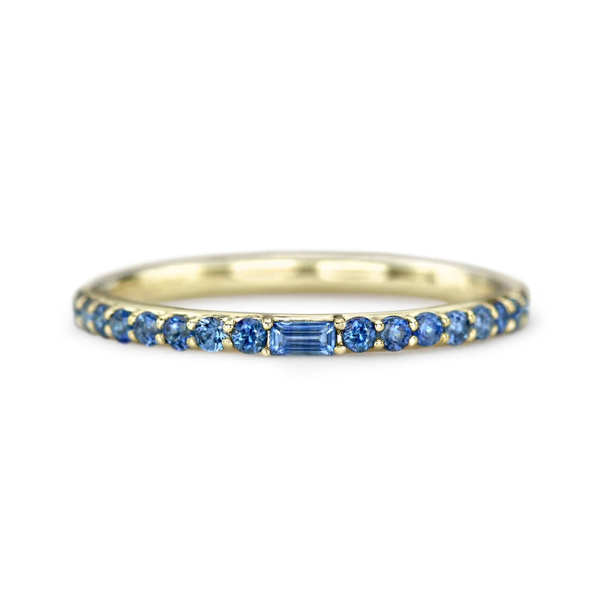 14K Gold &quot;Manava&quot; Blue Sapphire Ring - Peridot Fine Jewelry - ILA - jewelry and settings