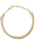 14K Gold Mixed Double Chain Bracelet - Peridot Fine Jewelry - Zoe Chicco