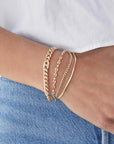 14K Gold Mixed Double Chain Bracelet - Peridot Fine Jewelry - Zoe Chicco