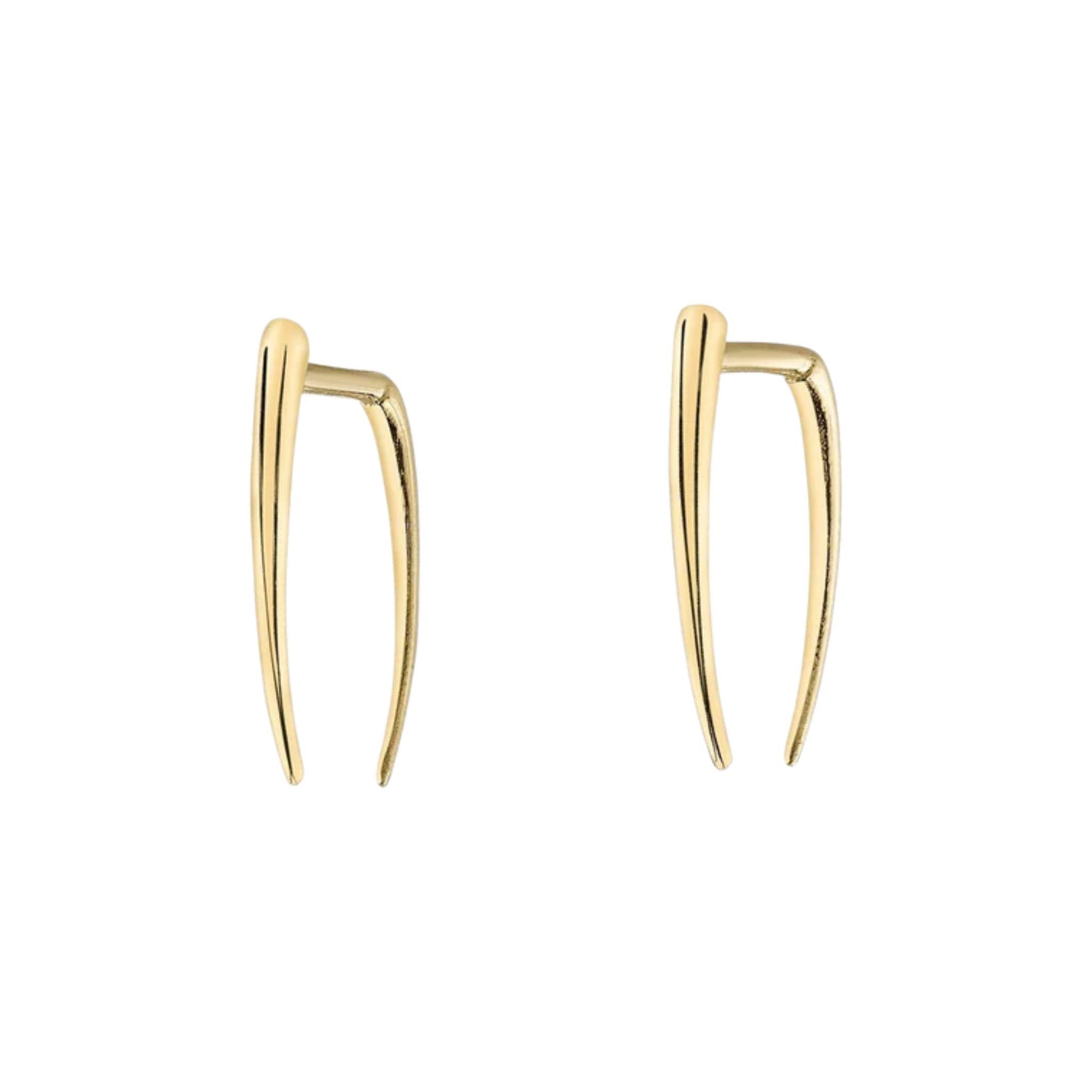 14K Gold Small &quot;Infinite Tusk&quot; Earrings - Peridot Fine Jewelry - Gabriela Artigas