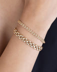14K Gold Small Panther Chain Bracelet - Peridot Fine Jewelry - Zoe Chicco