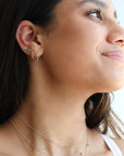 14k Gold Spiked Huggie Hoop Earrings - Peridot Fine Jewelry - Zoe Chicco