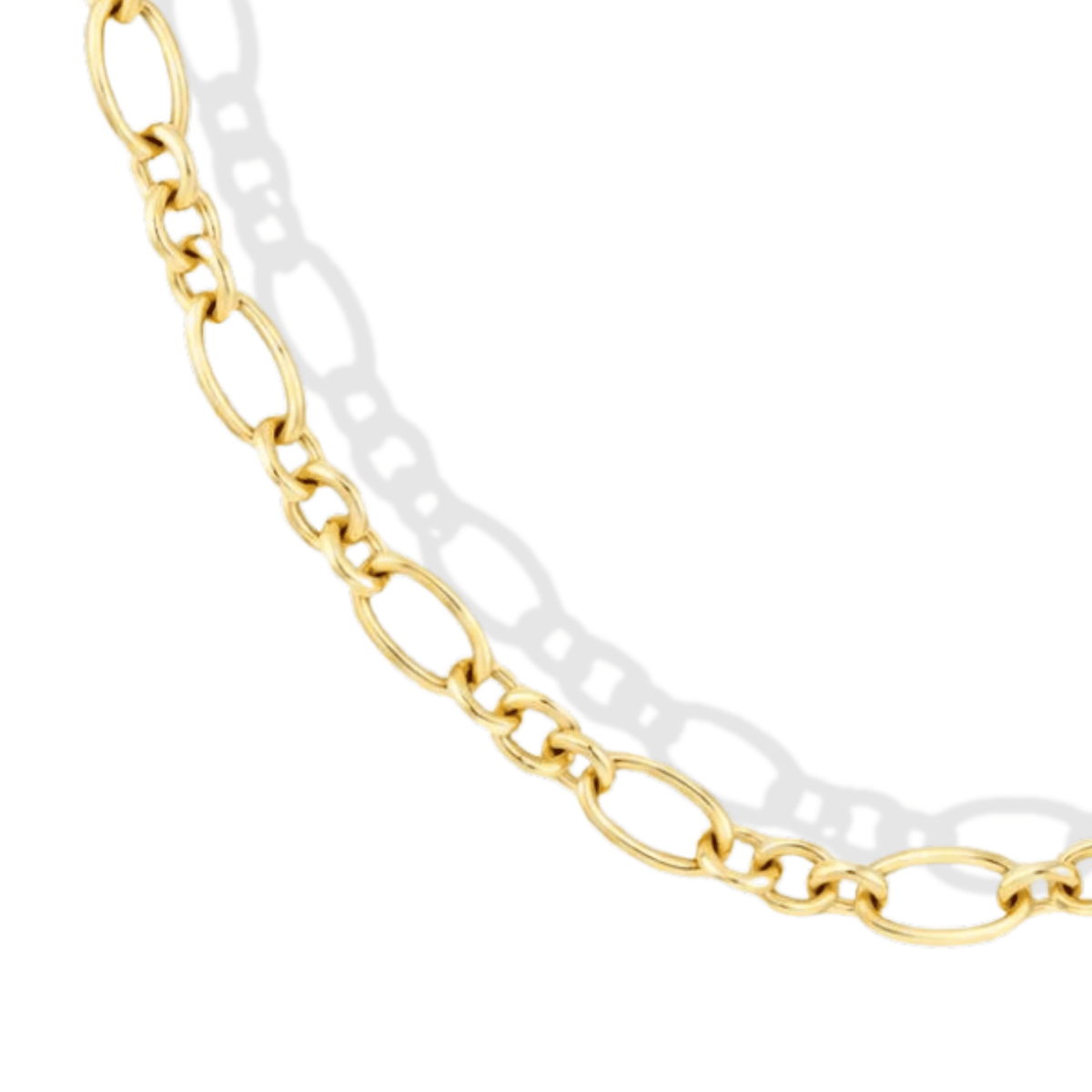 14K Mixed Oval Link "Lou" Chain Necklace - Peridot Fine Jewelry - Zahava
