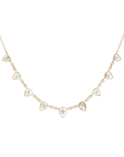 14K & Nine Rosecut Pear-Shape Grey Diamond Multi Drop Necklace - Peridot Fine Jewelry - Celine Daoust