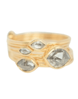 14K One-of-a-Kind Bezel-Set Multi Rosecut Diamond Ring - Peridot Fine Jewelry - Celine Daoust