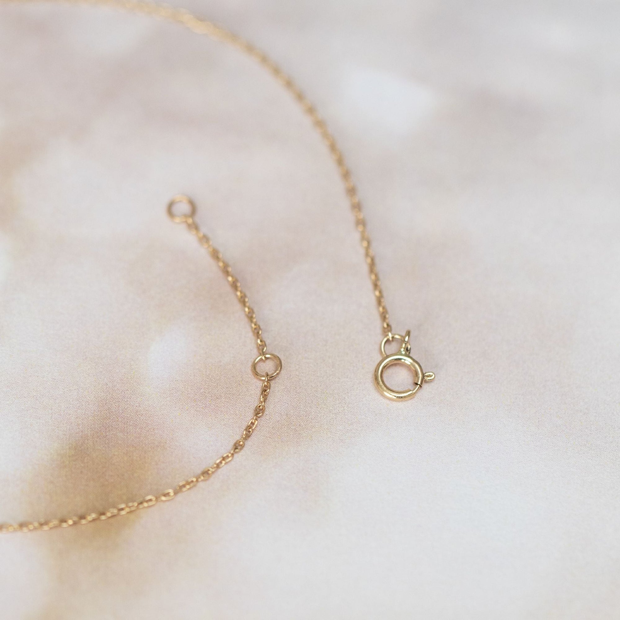 14K "Rising Sun" Necklace with Curved Baguette Diamond Row - Peridot Fine Jewelry - Celine Daoust