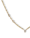 14K Rope Chain with Four Bezel - Set Diamonds and Center Pear Shaped Diamond Drop - Peridot Fine Jewelry - Zahava