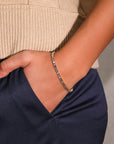 14K & Rosecut Champagne-Grey Diamond Tennis Style Bracelet - Peridot Fine Jewelry - Celine Daoust