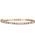 14K & Rosecut Champagne-Grey Diamond Tennis Style Bracelet - Peridot Fine Jewelry - Celine Daoust
