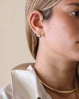 14K Small "Apse" Huggie Hoop Earrings - Peridot Fine Jewelry - Gabriela Artigas