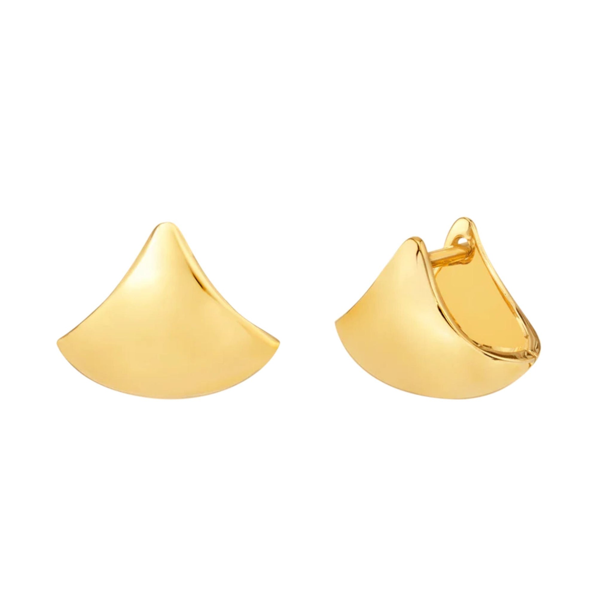 14K Small &quot;Apse&quot; Huggie Hoop Earrings - Peridot Fine Jewelry - Gabriela Artigas