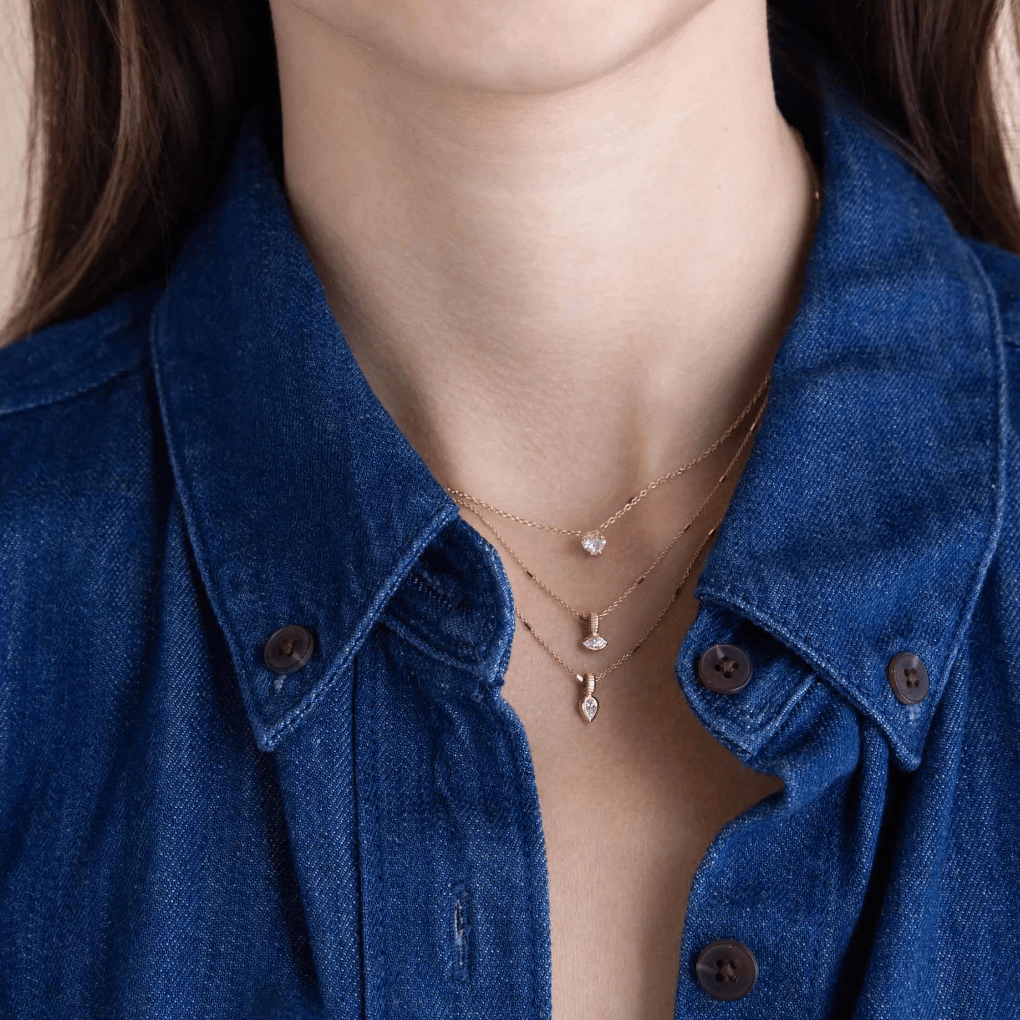 14K Upside Down Pear - Shaped Diamond Pendant Necklace - Peridot Fine Jewelry - Zoe Chicco