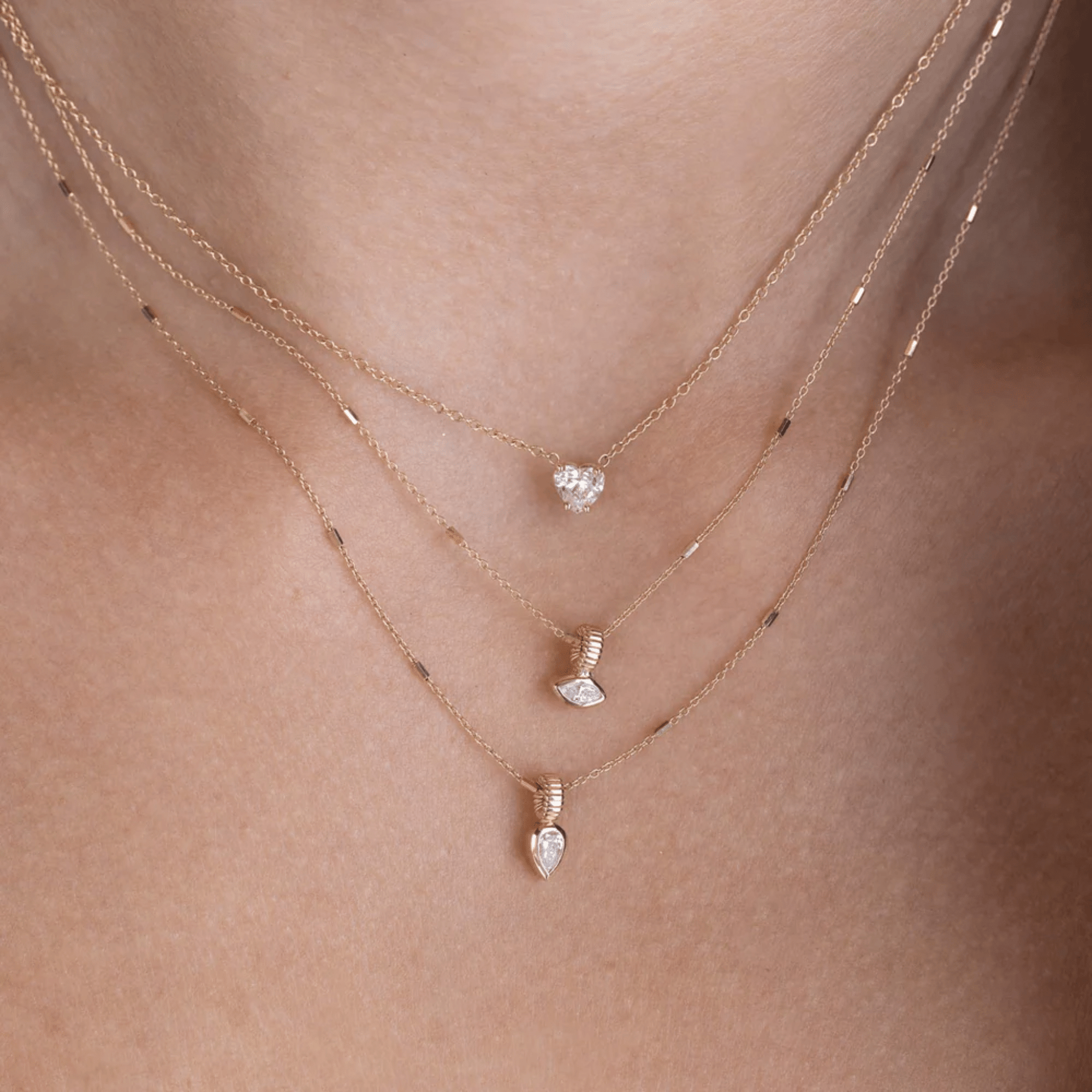 14K Upside Down Pear - Shaped Diamond Pendant Necklace - Peridot Fine Jewelry - Zoe Chicco