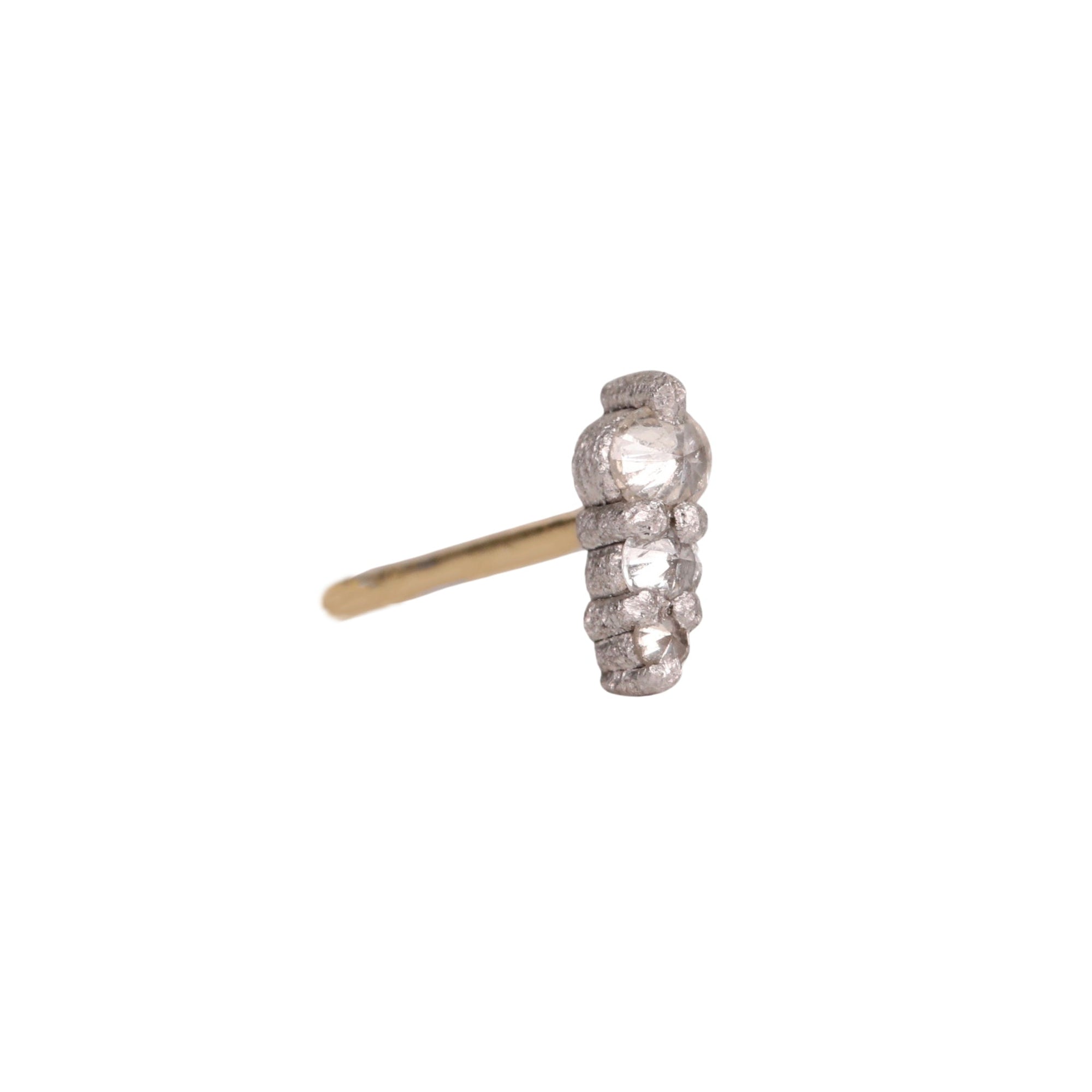 14K White Gold Mini Graduated Diamond Stud - Peridot Fine Jewelry - TAP by Todd Pownell