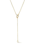 18 Karat Gold "Mini Diamond Lola" Lariat Necklace - Peridot Fine Jewelry - Jade Trau